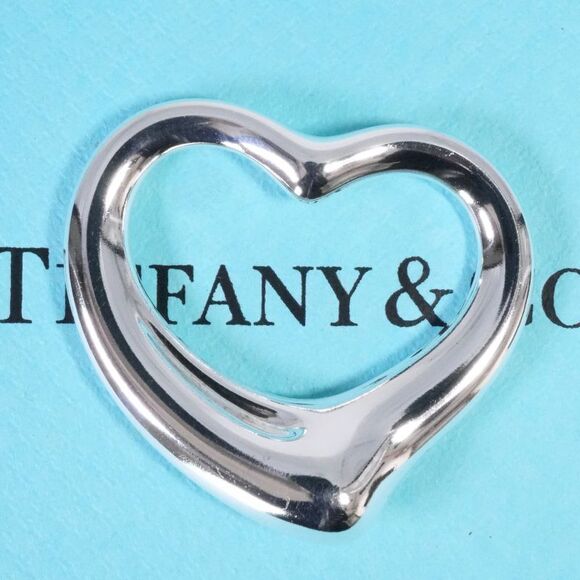 XL Tiffany & Co Open Heart Pendant Top 25-1815s